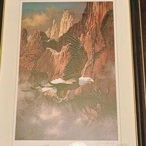 TED BLAYLOCK "SAVE THE EAGLE FOR SEA TO SHINING SEA 24k Gold Seal Signed COA